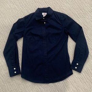 Navy blue bottom down JCrew Factory shirt